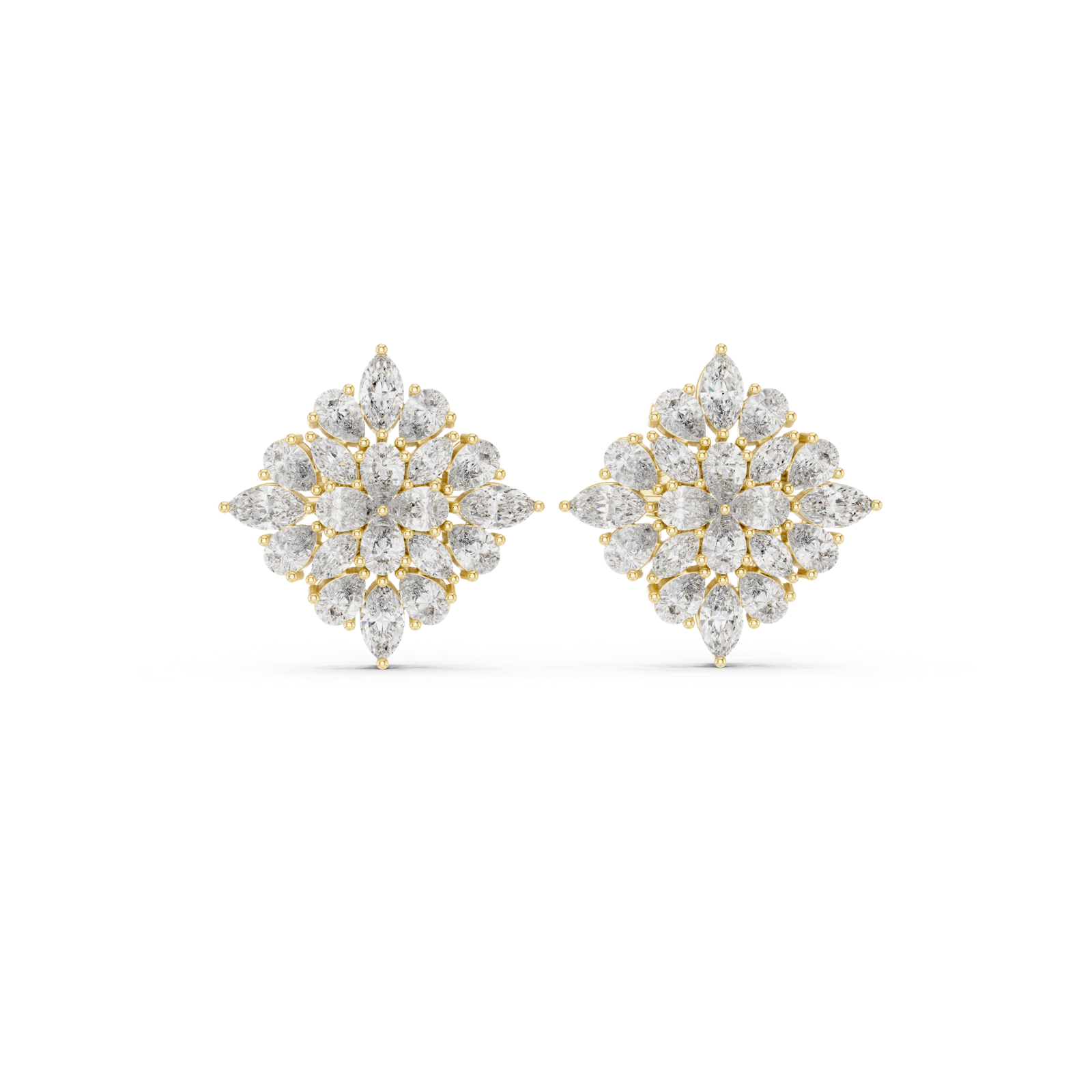 Gold Earrings AGDER-234, Yellow Gold