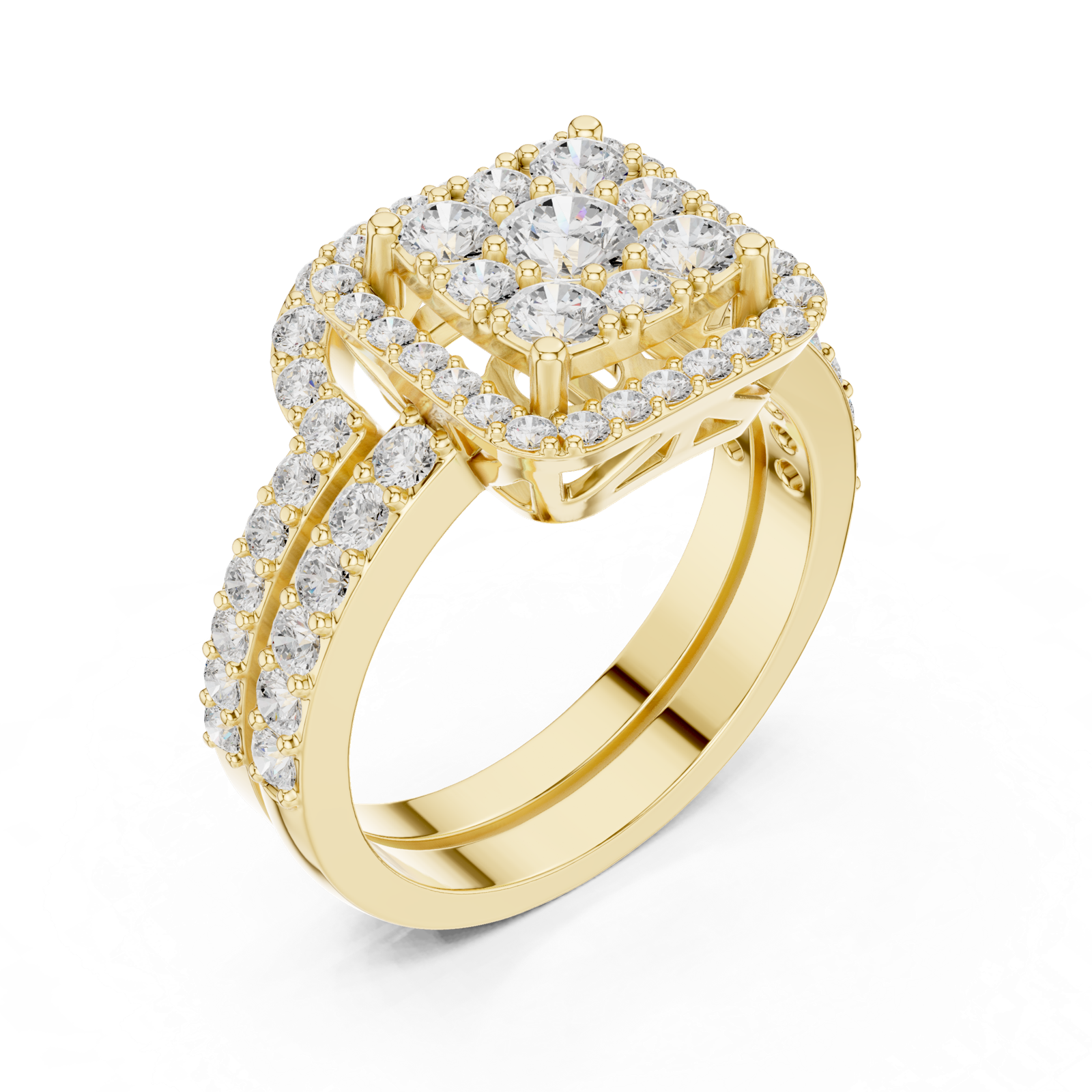 Gold Ring DDLR-583, Yellow Gold, view 2