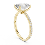 Gold Jewelry L36-16, Radiant center stone, Yellow Gold, view 1
