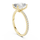 Gold Jewelry L36-16, Radiant center stone, Yellow Gold, view 1