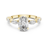 Gold Ring DDLR-180, Yellow Gold, view 4