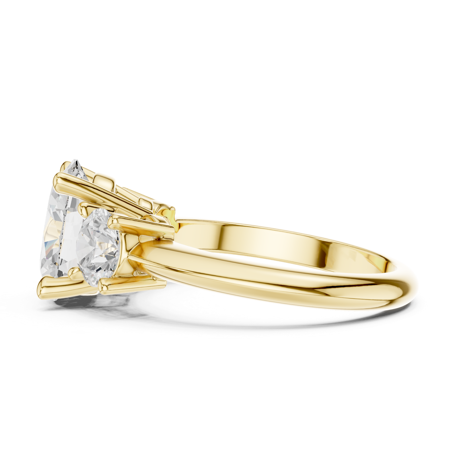 Gold Ring DDLR-902, Yellow Gold, view 3