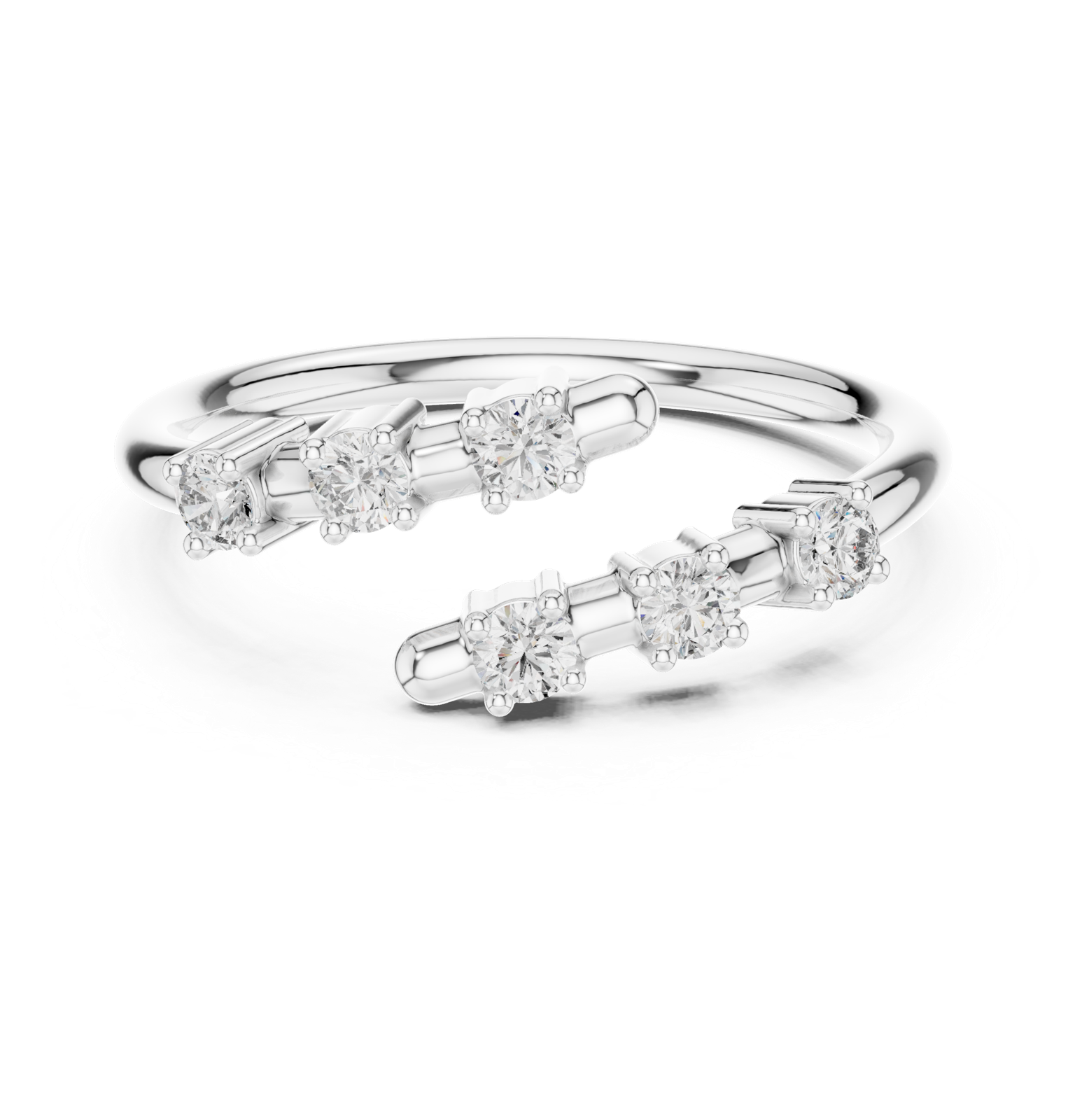 Gold Ring L28-15, White Gold, view 4