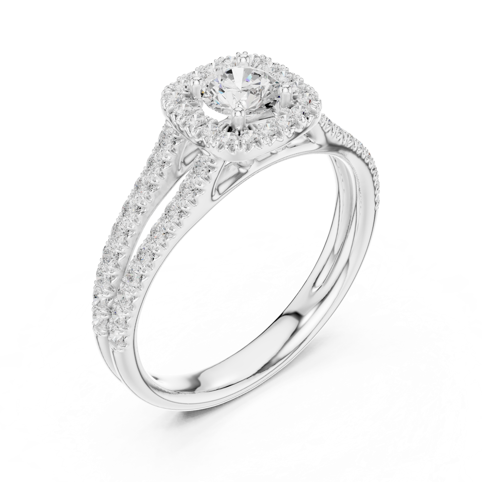 Gold Ring LR-0217, White Gold, view 2