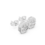 Gold Earrings ALJER-493, White Gold