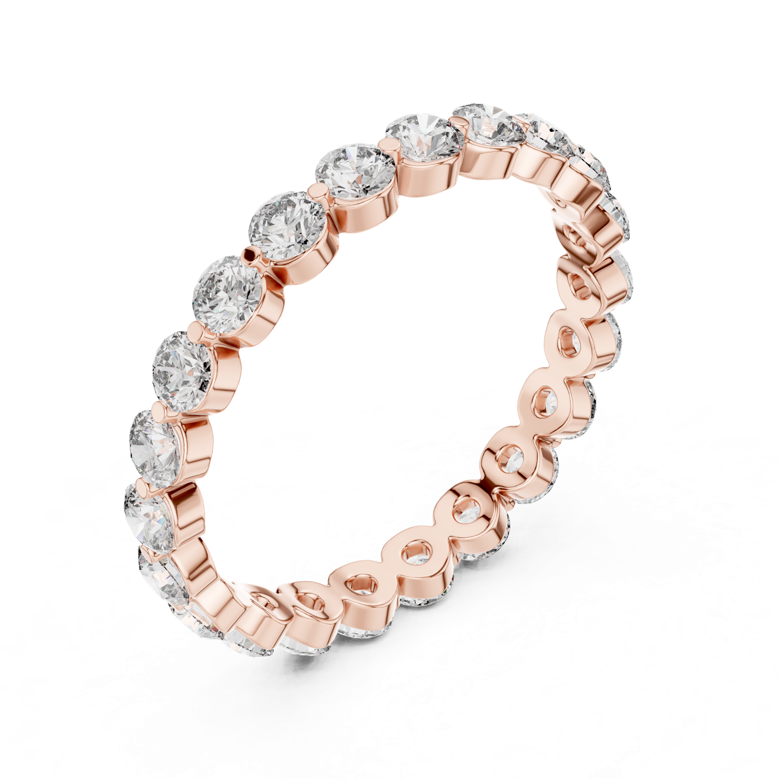 Gold Ring DDLR-214, Rose Gold, view 2