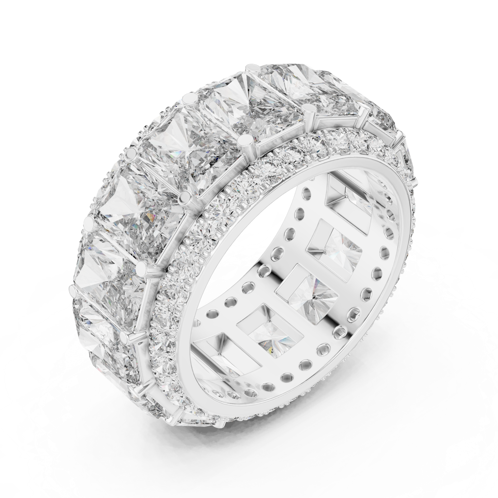 Gold Ring DDLR-243, White Gold, view 2