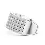 Gold Ring L03-03, White Gold, view 3