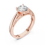 Gold Ring DDLR-815, Rose Gold, view 2