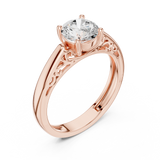 Gold Ring DDLR-815, Rose Gold, view 2