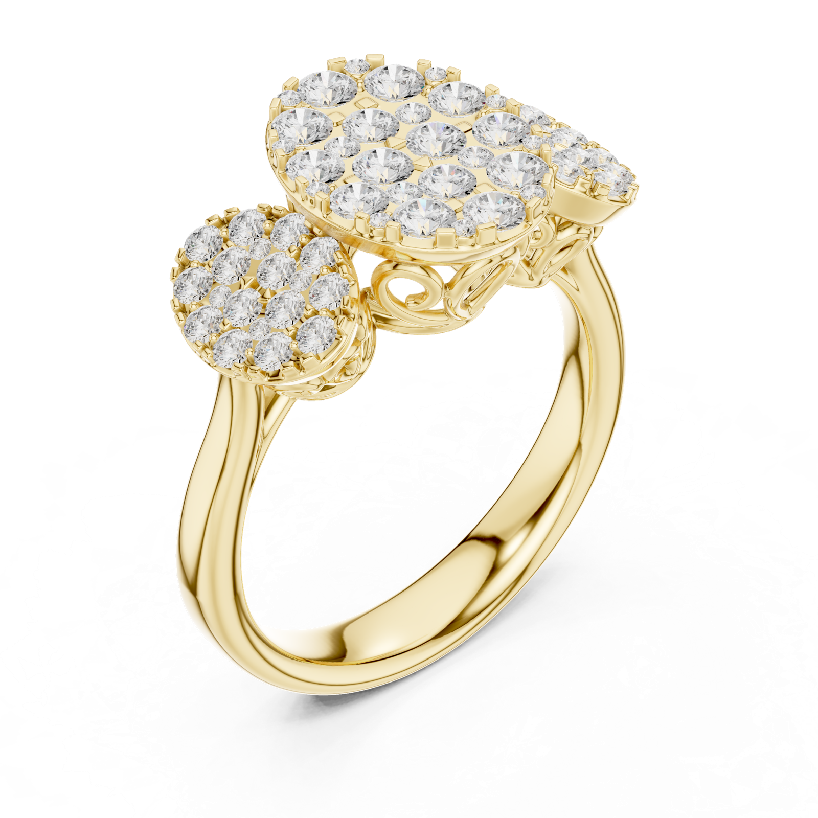 Gold Ring DDLR-779, Yellow Gold, view 2