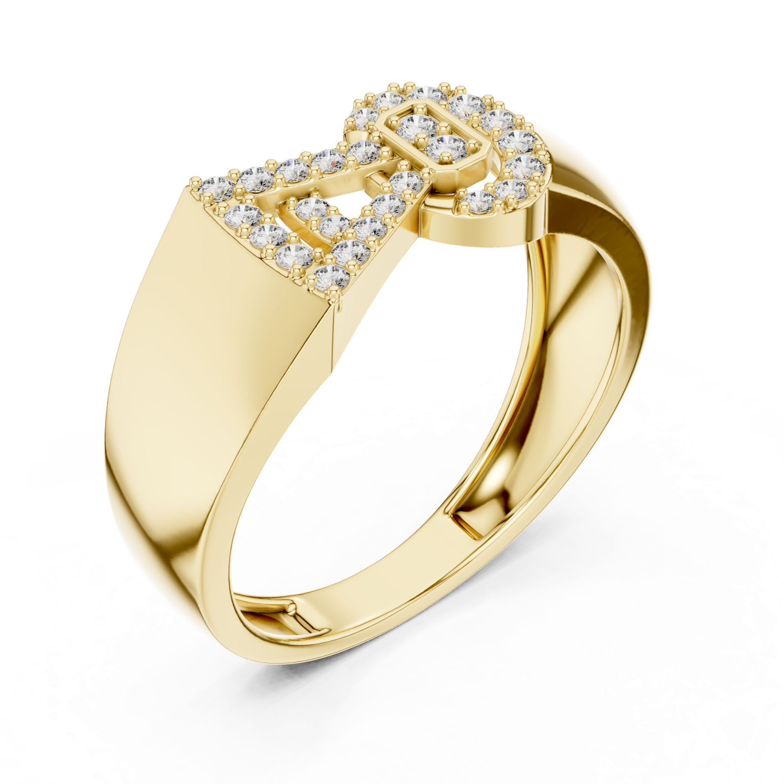 Gold Ring LR-01 (40), Yellow Gold, view 2