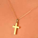 Cross Necklace - 14K or 18K Personalized Cremation Urn Ashes Necklace with Cross Pendant