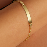 Purnebu Bar Bracelet- 14K or 18K Personalized Cremation Urn Ashes Locket in Bar Design