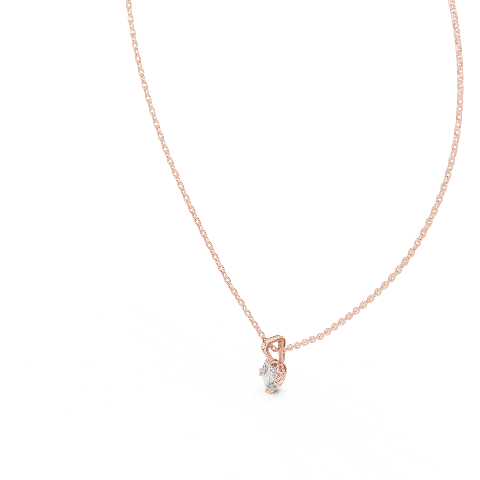 Gold Pendant GPD-0054, Rose Gold, view 2