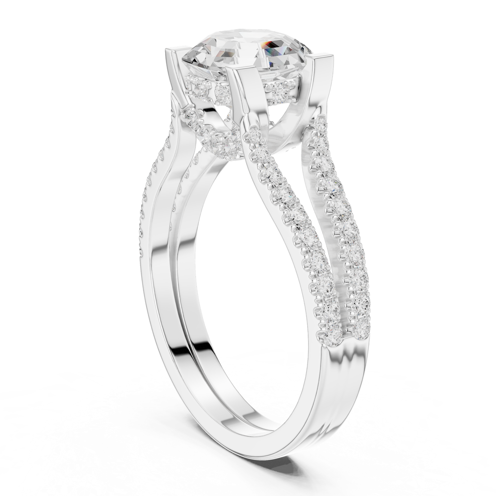 Gold Ring DDLR-182-OC, White Gold, view 1