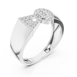 Gold Ring LR-01 (40), White Gold, view 2