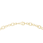 14K Solid Gold Lab Diamond Station Necklace, Yellow Gold, view 4