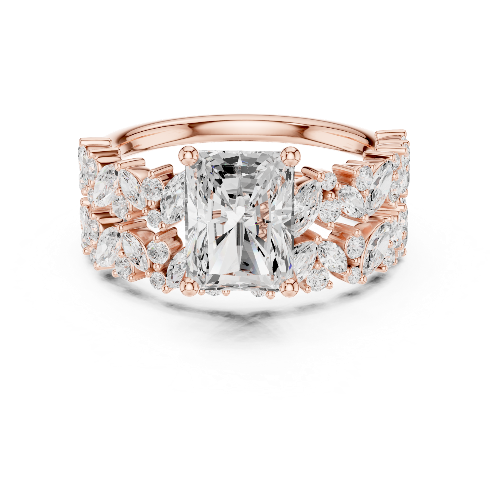 Gold Ring DDLR-946, Rose Gold, view 4