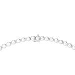14K Solid Gold Lab Diamond Tennis Necklace, White Gold, view 4