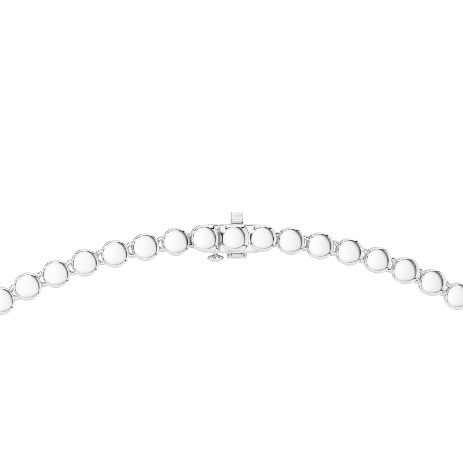 14K Solid Gold Lab Diamond Tennis Necklace, White Gold, view 4