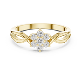 Gold Ring HLR-72, Yellow Gold, view 4