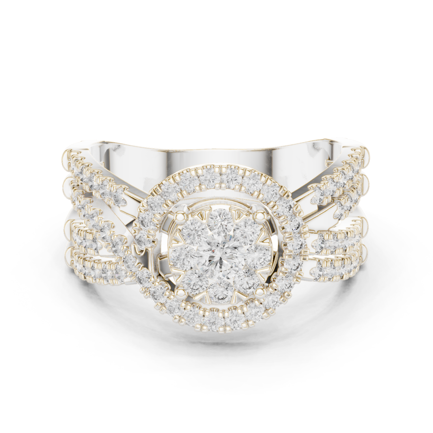 Gold Ring 19-120008L, White Gold