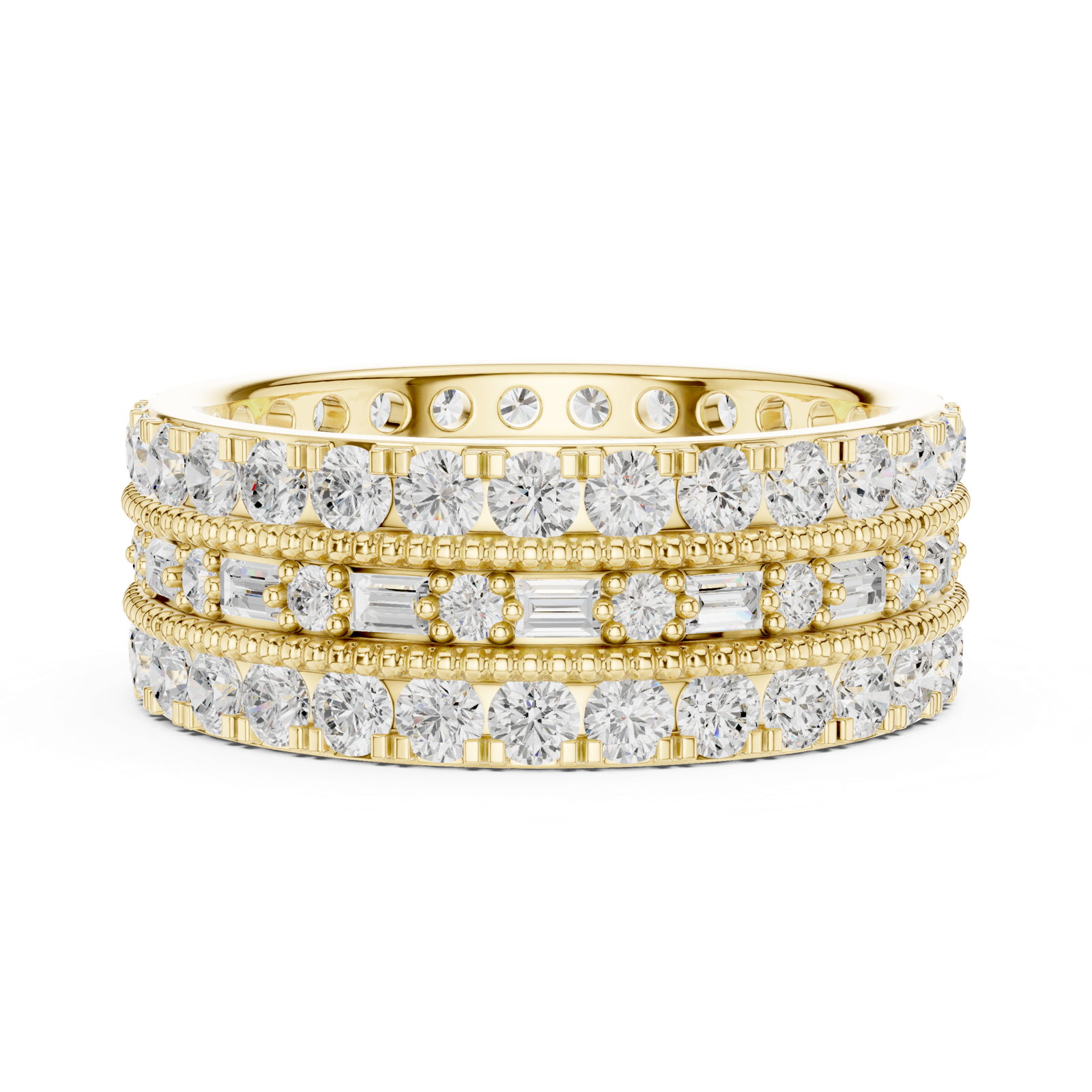 Gold Ring DDLR-369, Yellow Gold, view 3