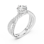 Gold Ring DDLR-666, White Gold, view 2