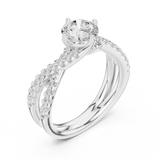 Gold Ring DDLR-666, White Gold, view 2