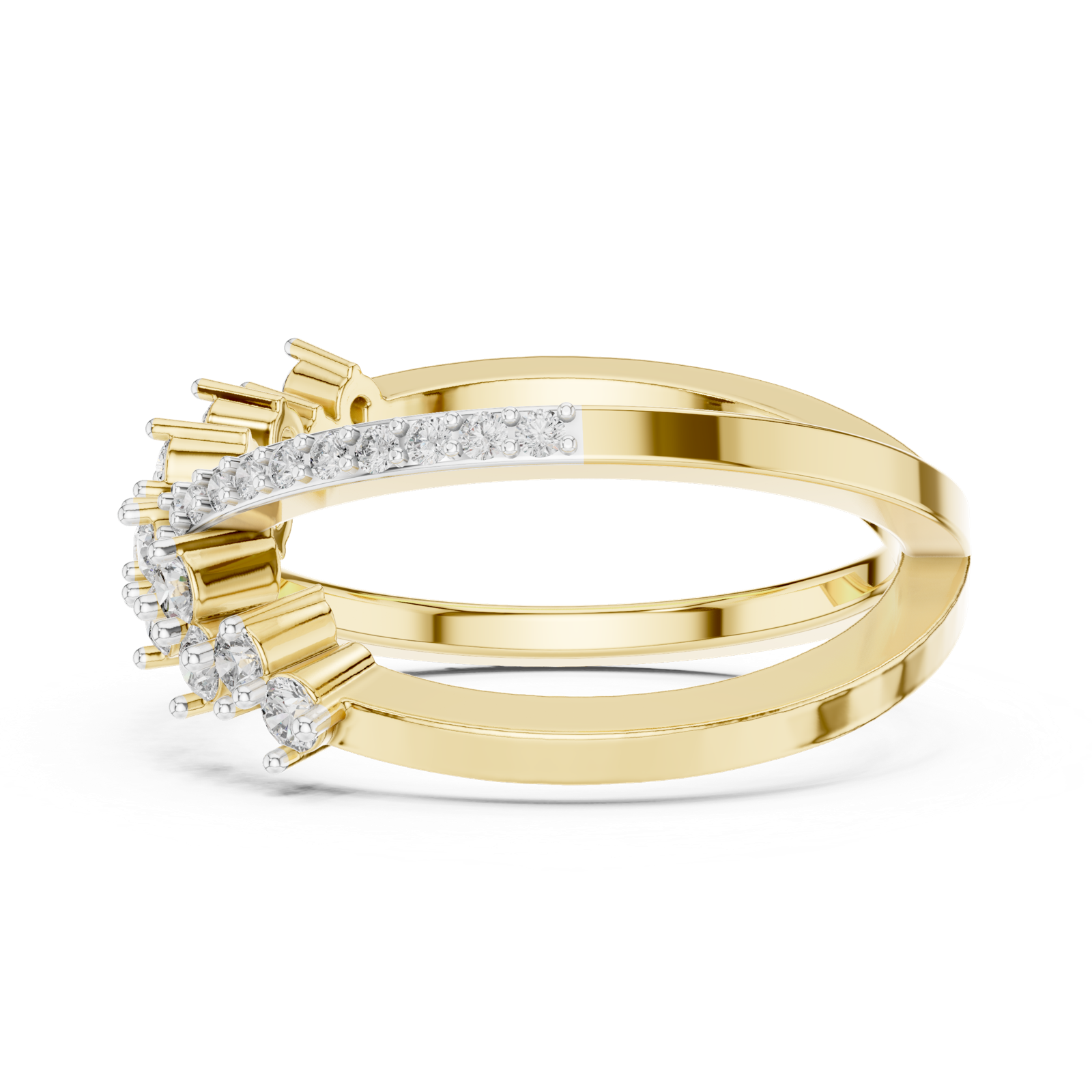 Gold Ring 12-10020@L, Yellow Gold, view 3