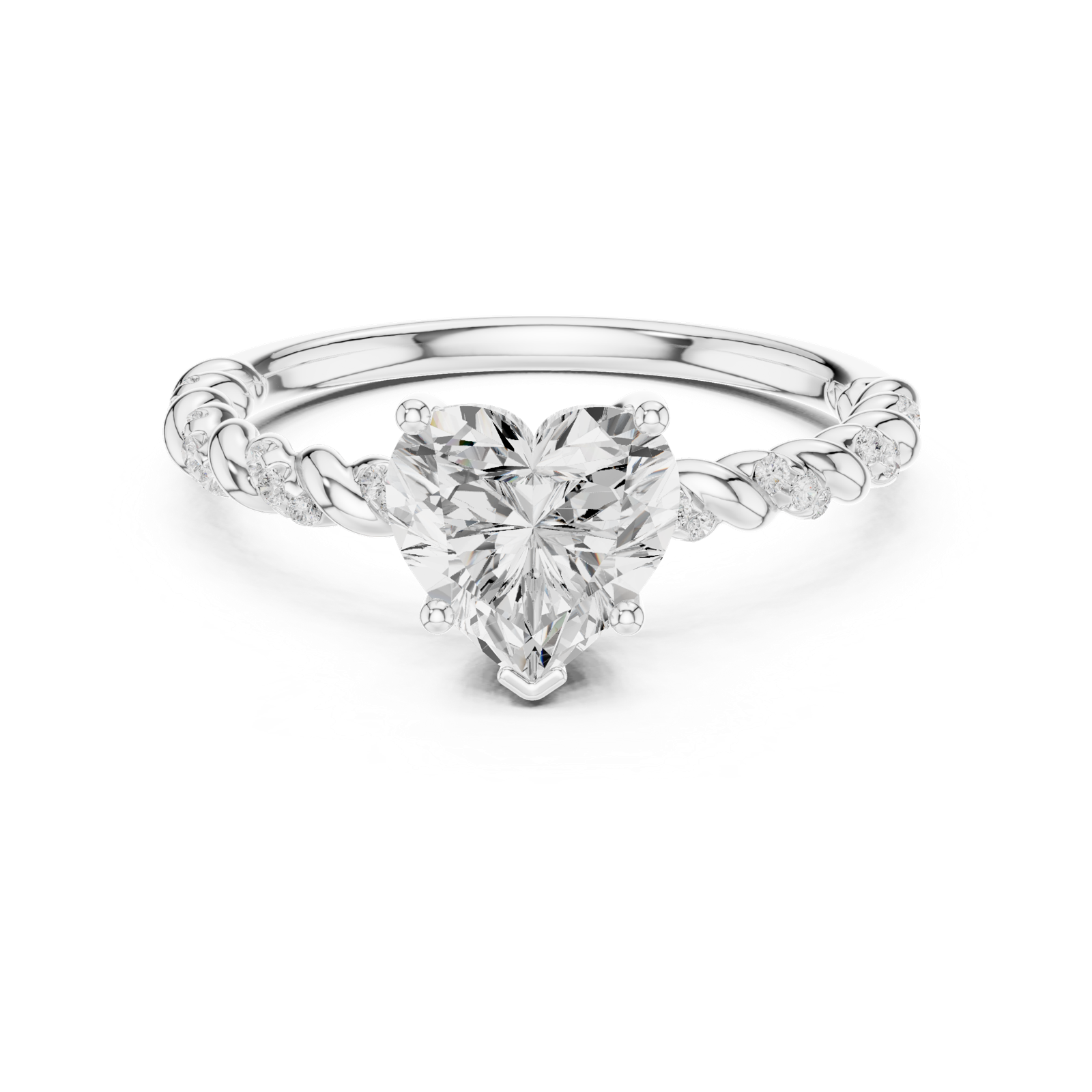 Gold Ring DDLR-396, White Gold, view 4