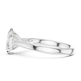 Gold Jewelry L36-18, Oval center stone, White Gold, view 3