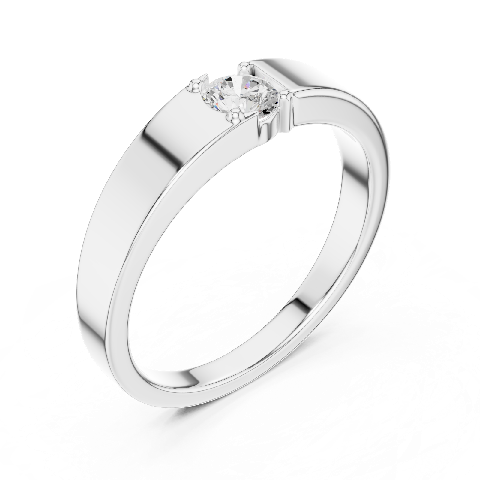 Gold Ring SBMR(38), White Gold, view 2
