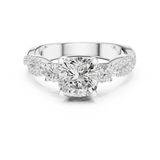 Gold Ring DDLR-1033, White Gold, view 4