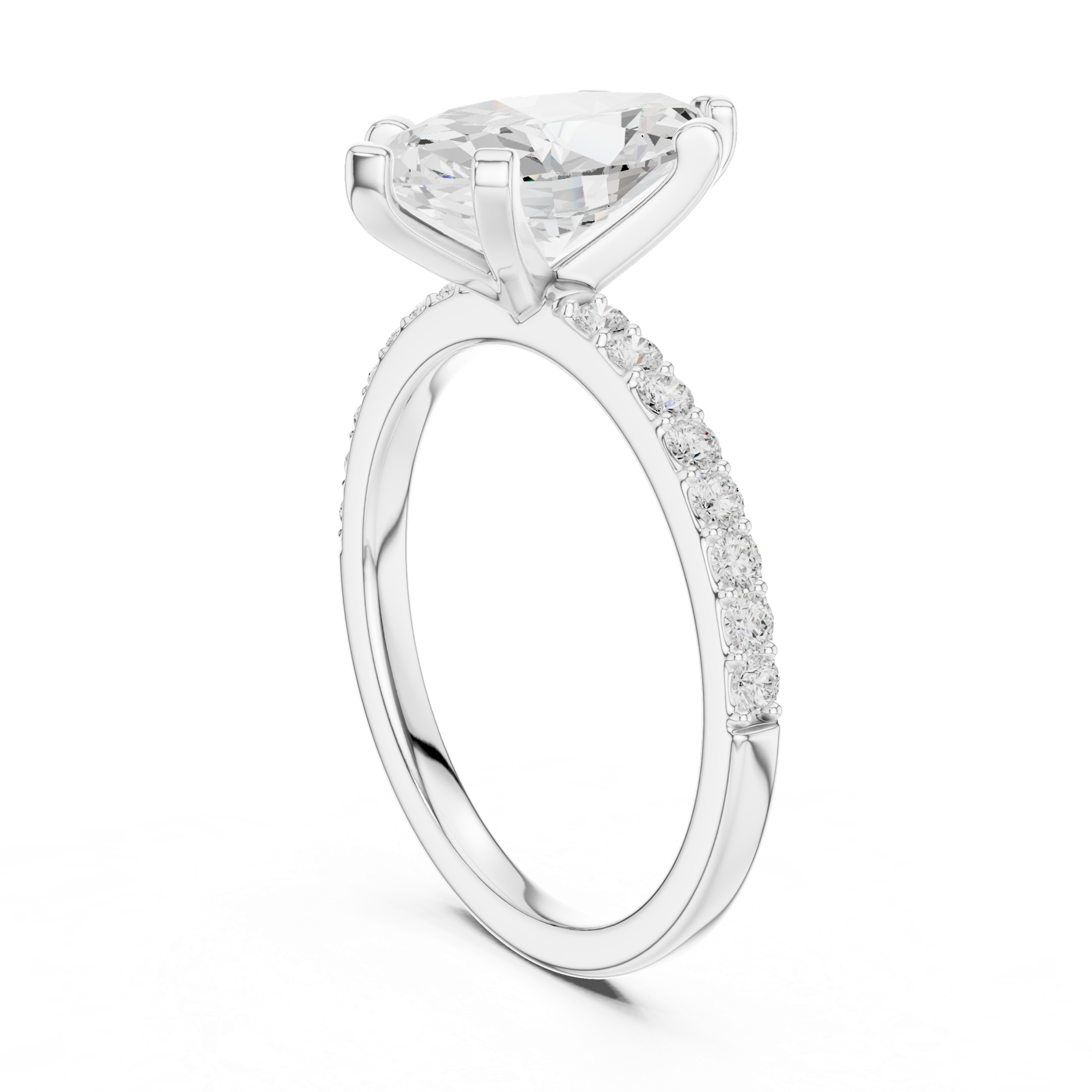 Gold Ring DDLR-887, White Gold, view 1