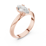 Gold Jewelry L36-8, Marquise center stone, Rose Gold, view 2