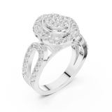 Gold Ring DDLR-462, White Gold, view 2