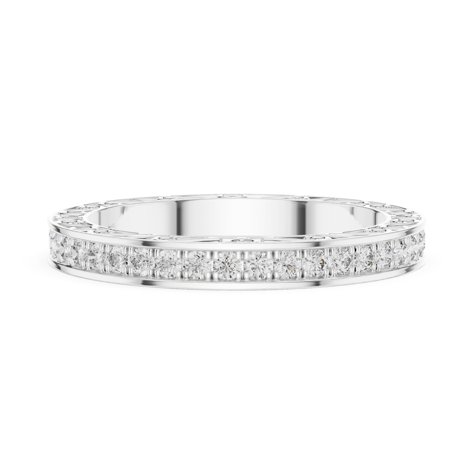 Gold Ring DDLR-238, White Gold, view 3