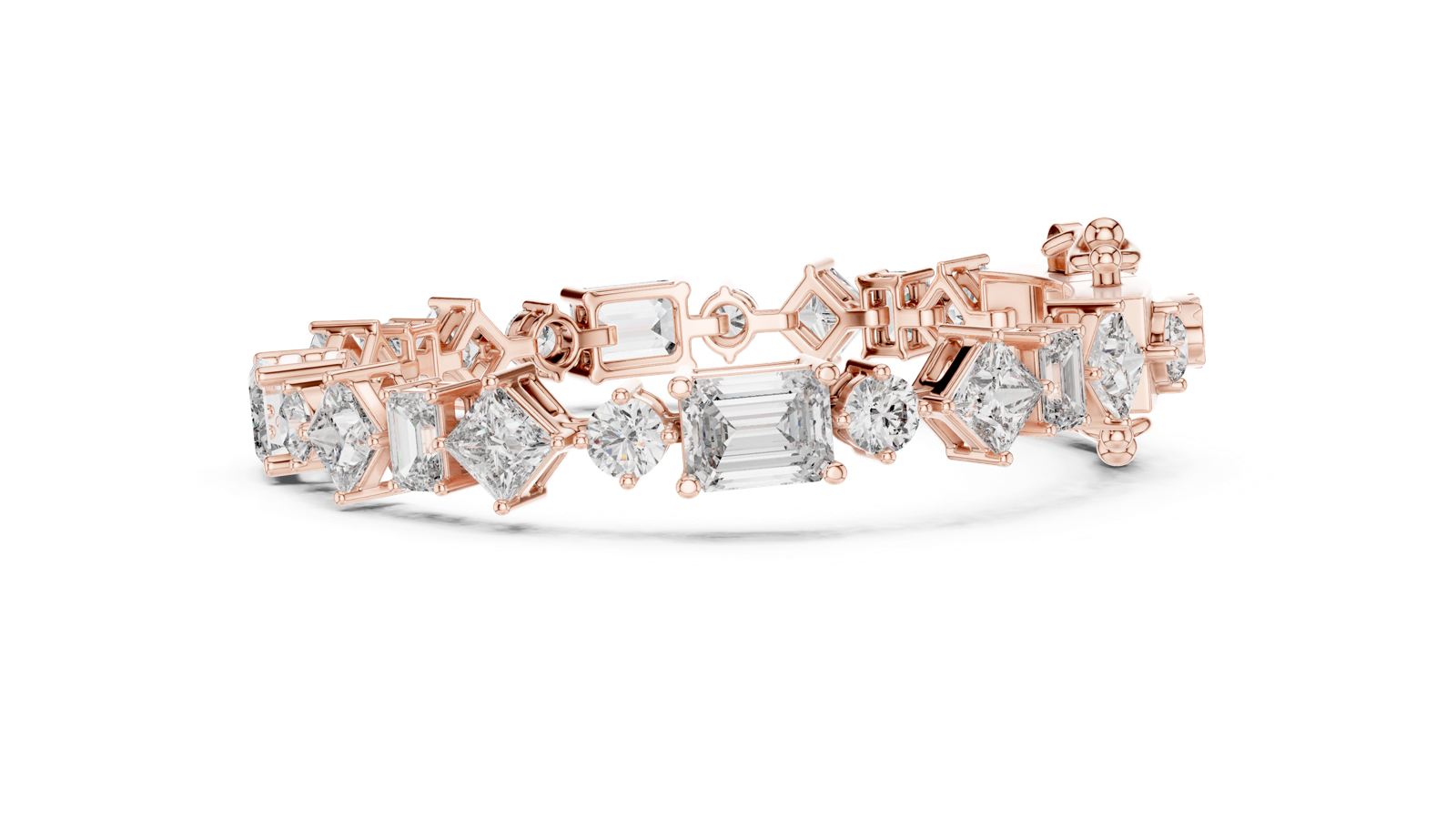 Gold Bracelet GLBR-0030, Rose Gold, view 3