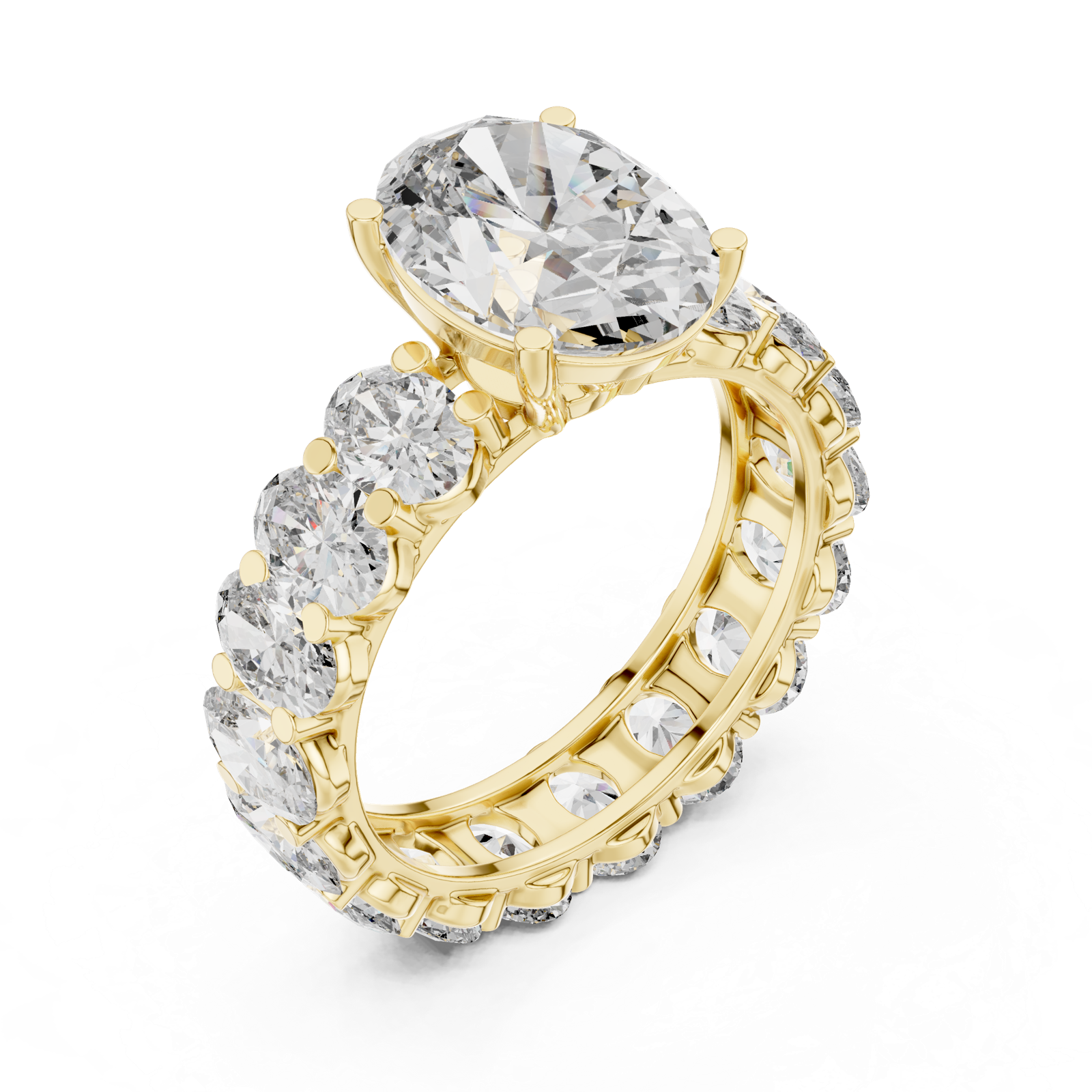 Gold Ring DDLR-198, Yellow Gold, view 2
