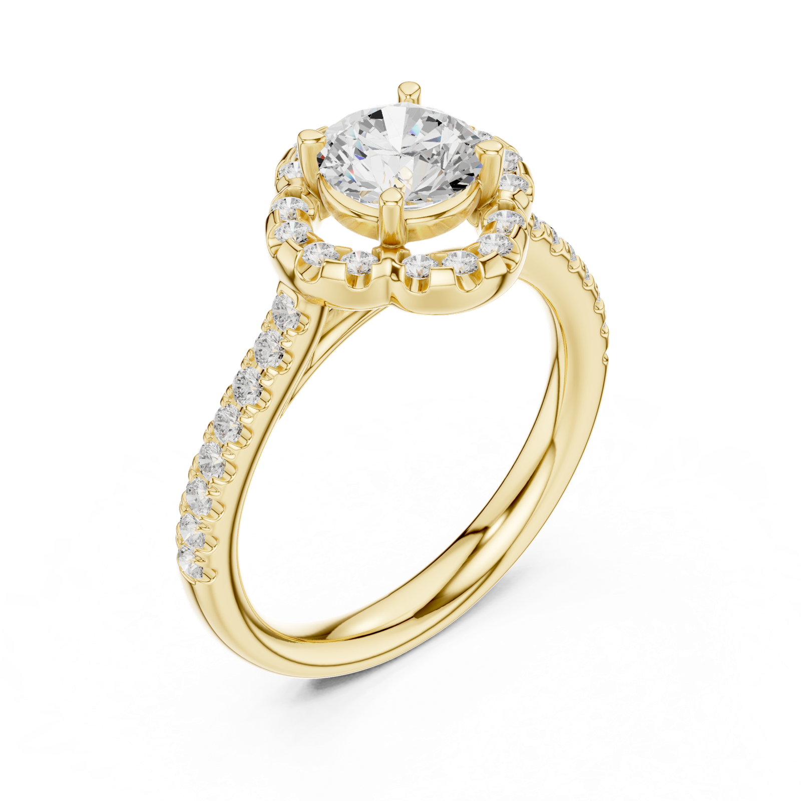 Gold Ring DDLR-670, Yellow Gold, view 2