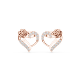 Gold Earrings Earring, Rose Gold, view 4