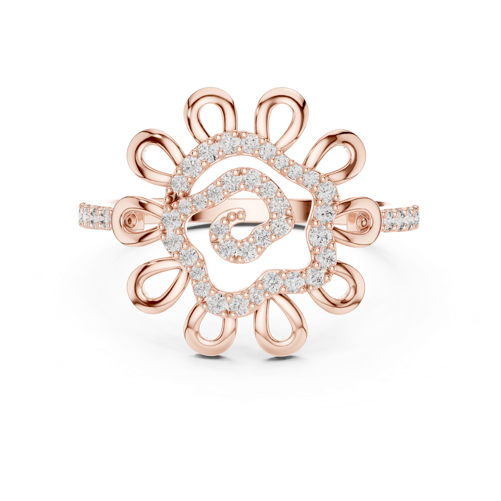 Gold Ring LR-01 (62), Rose Gold, view 4