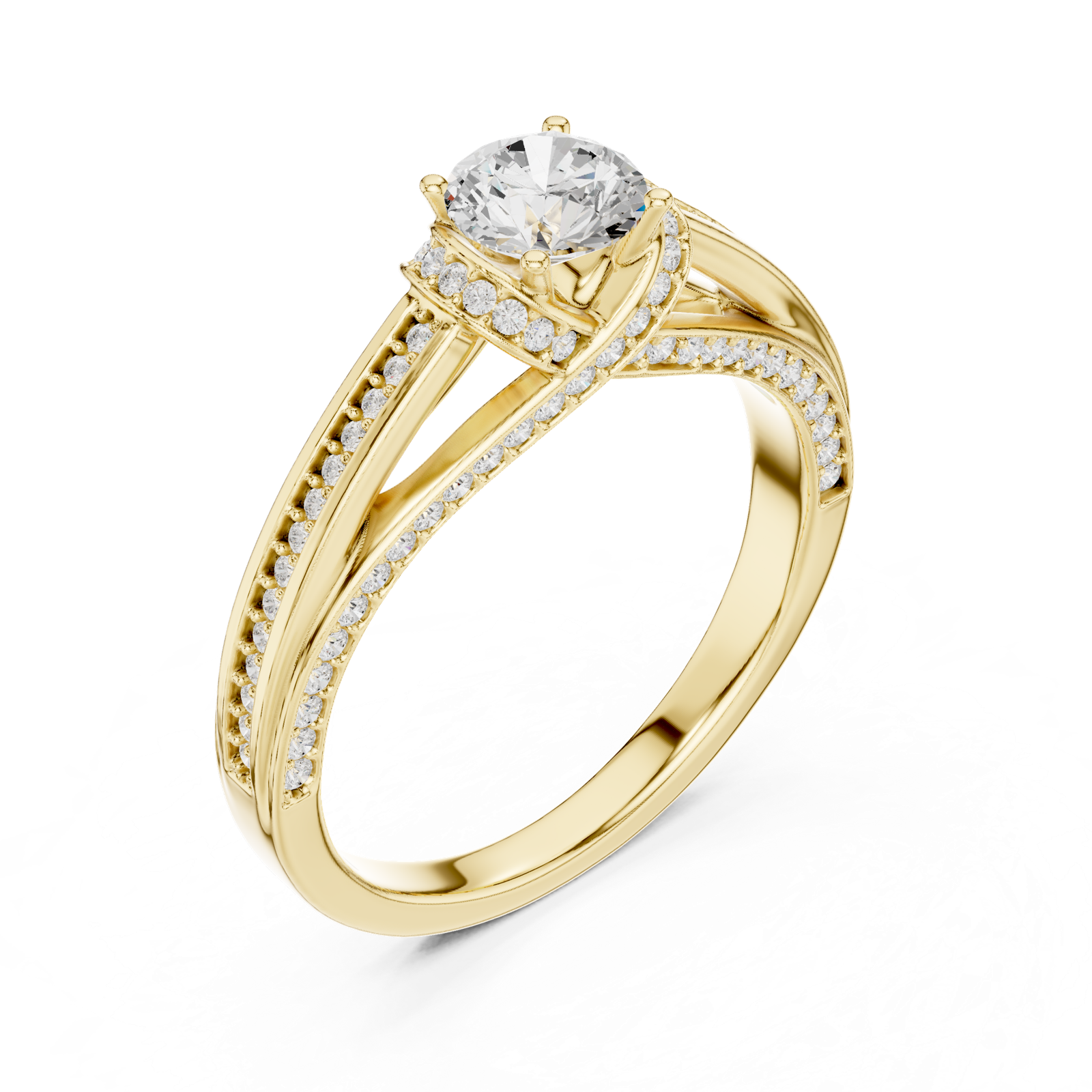 Gold Ring LR-0304, Yellow Gold, view 2