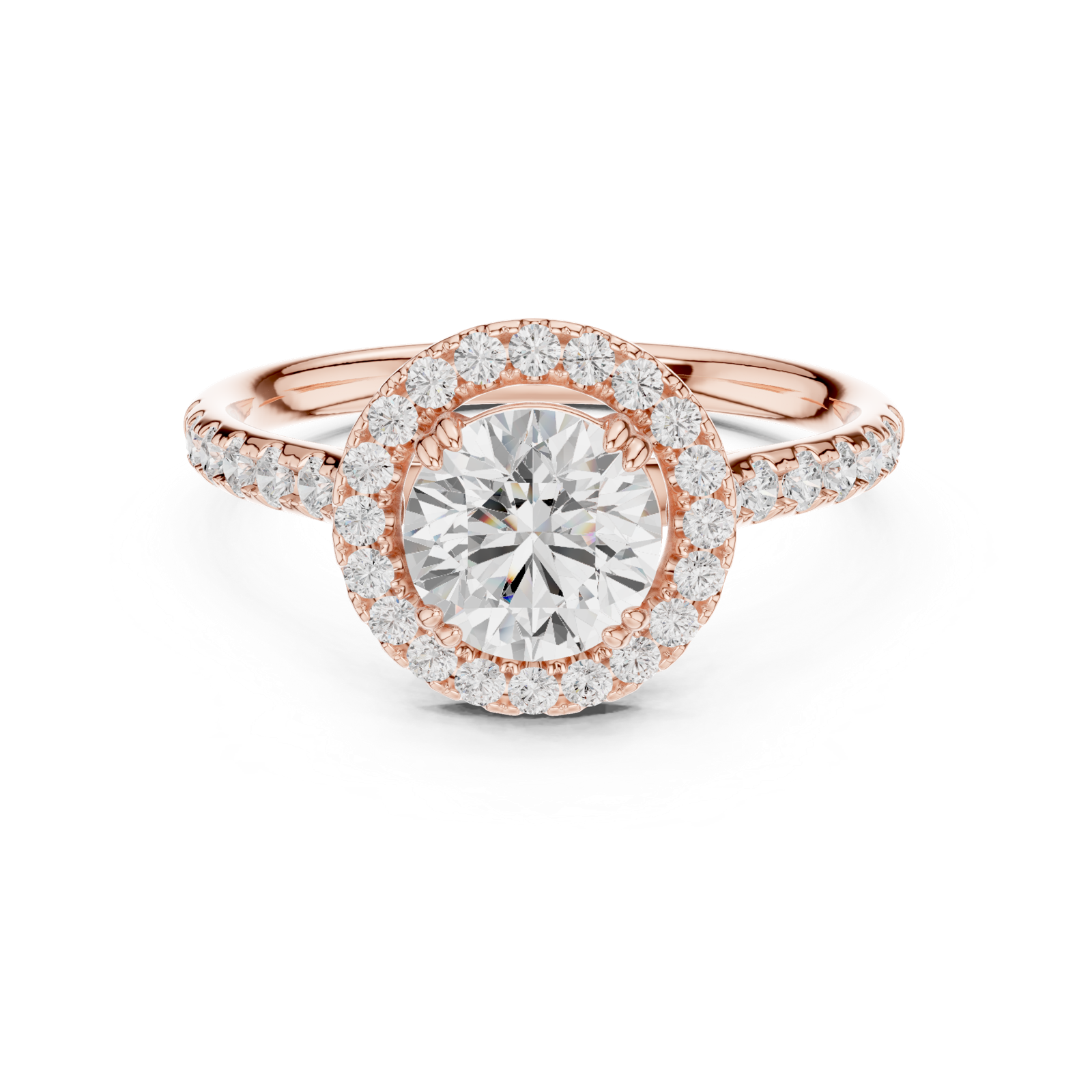 Gold Ring DDLR-792, Rose Gold, view 4