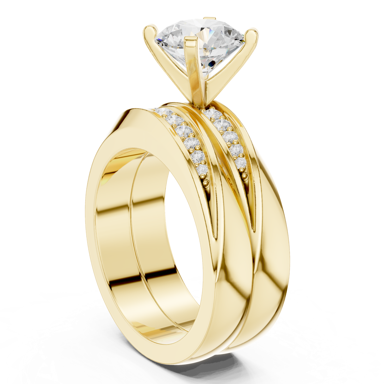 Gold Ring DDLR-291, Yellow Gold, view 1