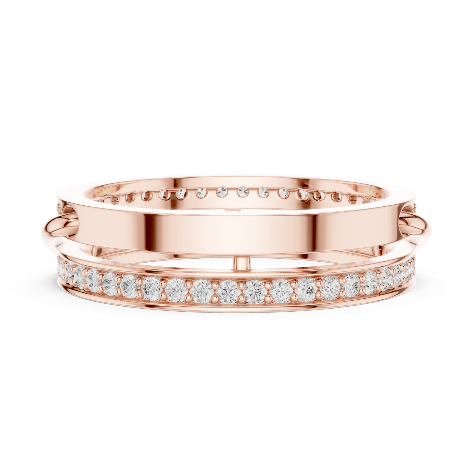 Gold Ring R27-01-2, Rose Gold, view 3
