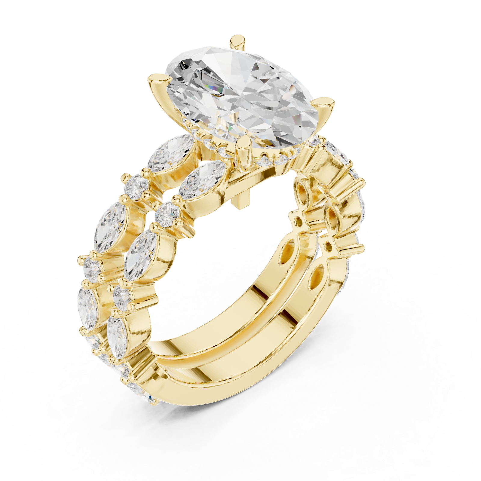 Gold Ring DDLR-301, Yellow Gold, view 2