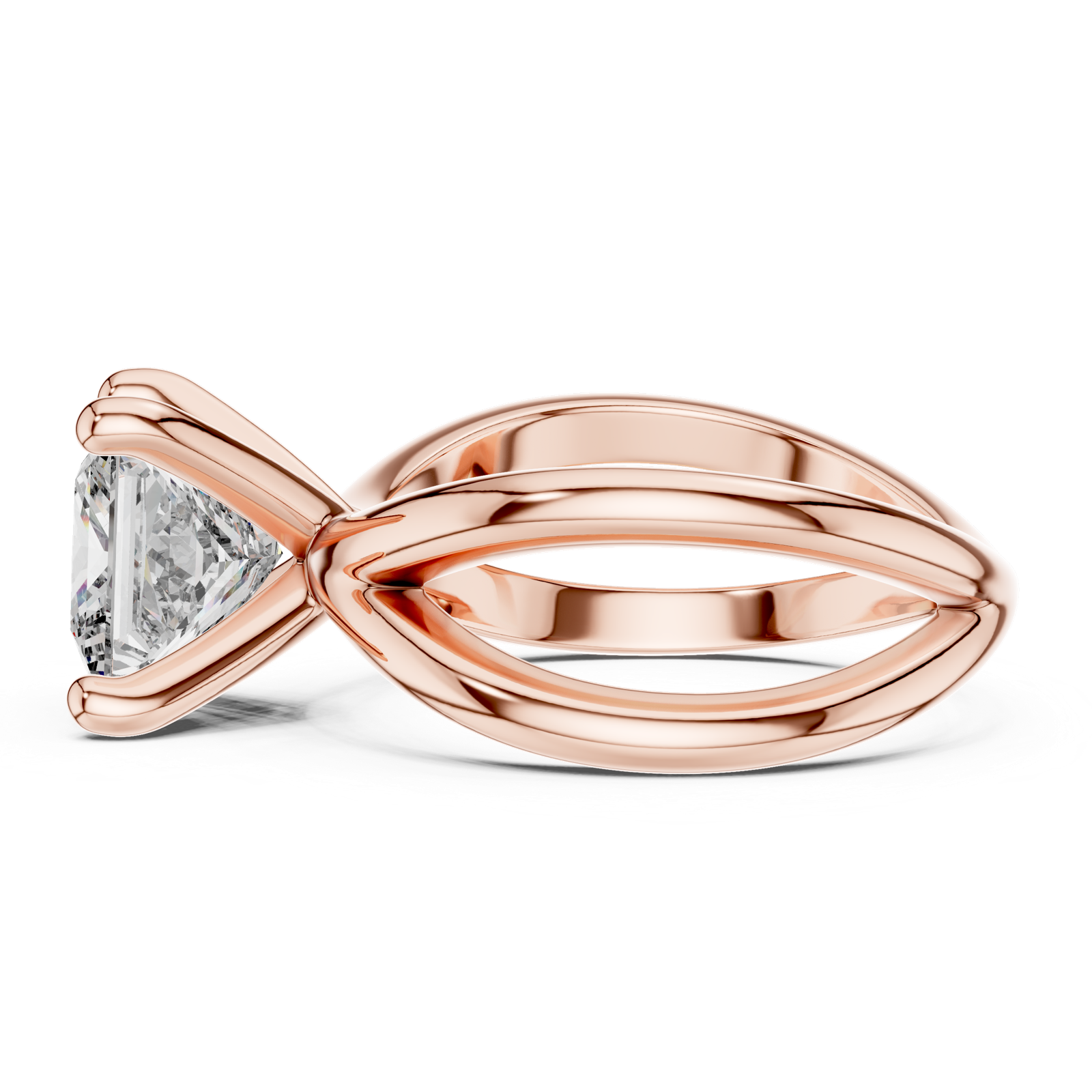 Gold Ring DDLR-051, Rose Gold, view 3